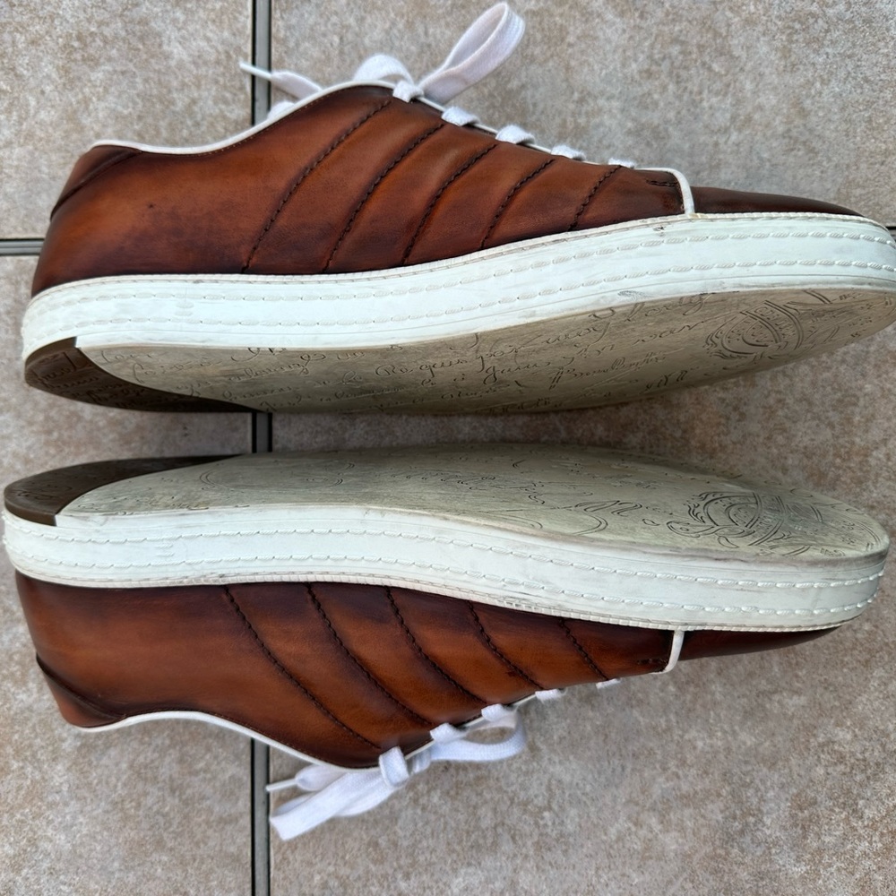 Berluti Low Top Sneakers In Brown Leather Athletic Shoes Sneakers - Picture 10 of 15
